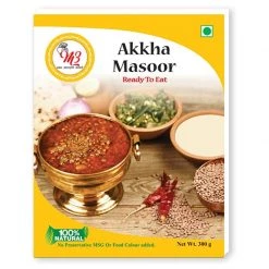 M3 Kitchen M3 Akkha Masoor (300 G) - Buy 1 Get 1 Free Snacks & Beverages