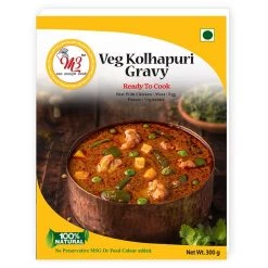 M3 Kitchen M3 Veg Kolhapuri Gravy Ready To Eat (300 G) - Buy 1 Get 1 Free Snacks & Beverages