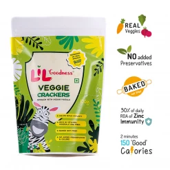 Lil Goodness Lil'Goodness Tasty Crunchy Spinach Crackers - 100g (Pack Of 3)