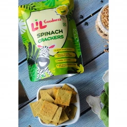 Lil Goodness Snacks & Beverages Lil'Goodness Multigrain Spinach Crackers (30 G) (Pack Of 8)
