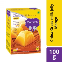 MOMENTS INDUSTRIES Moments Instant China Grass Milk Jelly - Mango 100 Gm