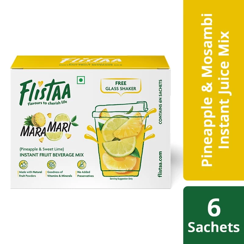 Snacks & Beverages Flistaa Mara Mari (Pineapple & Mosambi) Instant Juice Mix (6 Sachets & FREE Shaker Buy 2 Get 1 Free) 3 Snacks & Beverages Flistaa Mara Mari (Pineapple & Mosambi) Instant Juice Mix (6 Sachets & FREE Shaker Buy 2 Get 1 Free)