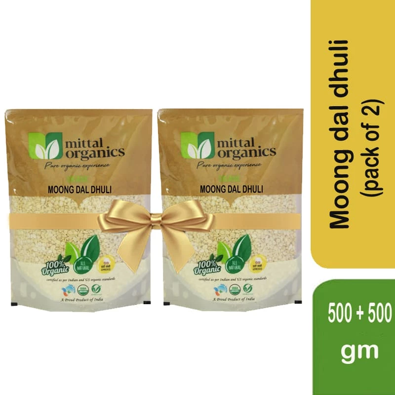 MITTAL ORGANICS PRIVATE LIMITED Mittal Organics Moong Dal Dhuli (Pack Of 2) - 500 G 3 MITTAL ORGANICS PRIVATE LIMITED Mittal Organics Moong Dal Dhuli (Pack Of 2) - 500 G