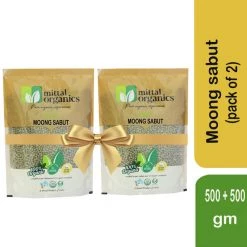MITTAL ORGANICS PRIVATE LIMITED Mittal Organics Moong Sabut (Pack Of 2) - 500 G