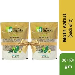 MITTAL ORGANICS PRIVATE LIMITED Mittal Organics Moth Sabut (Pack Of 2) - 500 G Grocery