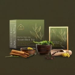 Hindraj Tea Grocery Hindraj Herbal Assam Black Tea Bags - (1 Box Of 15 Sachets)