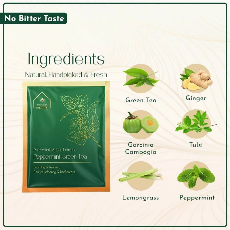 Hindraj Tea Hindraj Herbal Peppermint Green Tea Bags - (1 Box Of 15 Sachets) Grocery 9 Hindraj Tea Hindraj Herbal Peppermint Green Tea Bags - (1 Box Of 15 Sachets) Grocery