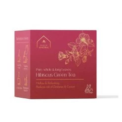 Hindraj Tea Hindraj Herbal Hibiscus Green Tea Bags - (1 Box Of 15 Sachets) Grocery