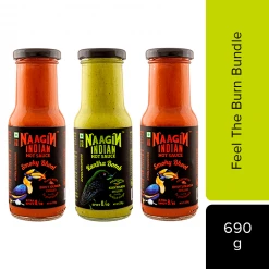 Naagin Sauce Snacks & Beverages Naagin Indian Hot Sauce Combo (Bhoot X 2, Kantha X 1) (Pack Of 3) (230 G X 3 = 690 G)
