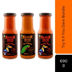 Naagin Sauce Naagin Indian Hot Sauce Combo (Bhoot X 2, Original X 1) (Pack Of 3) (230 G X 3 = 690 G)