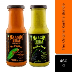 Naagin Sauce Snacks & Beverages NAAGIN The Original Hot Chilli - Medium Spicy Sauce (230 G) + Kantha Hot Chilli Extra Spicy Sauce (230 G) (Pack Of Two)