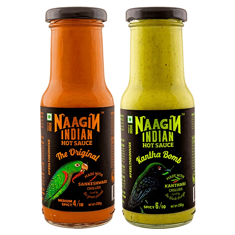 Naagin Sauce Snacks & Beverages NAAGIN The Original Hot Chilli - Medium Spicy Sauce (230 G) + Kantha Hot Chilli Extra Spicy Sauce (230 G) (Pack Of Two) 4 Naagin Sauce Snacks & Beverages NAAGIN The Original Hot Chilli - Medium Spicy Sauce (230 G) + Kantha Hot Chilli Extra Spicy Sauce (230 G) (Pack Of Two)