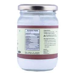 Oils Ghee & Vinegar Organic Diet Organic Cold Pressed Virgin Coconut Oil, 250 Ml