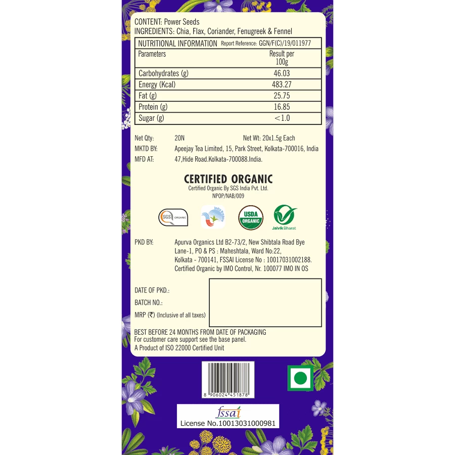 Typhoo Tea Snacks & Beverages Typhoo Power Seed Tea (20 Bags) 6 Typhoo Tea Snacks & Beverages Typhoo Power Seed Tea (20 Bags)