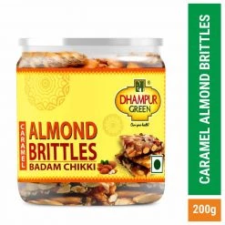 Snacks & Beverages Dhampur Green Almond Caramel Brittles 200g