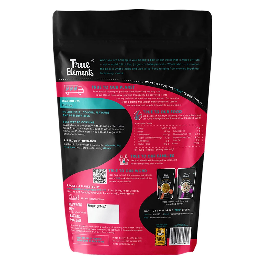 True Elements Quinoa (500 G) Snacks & Beverages 4 True Elements Quinoa (500 G) Snacks & Beverages