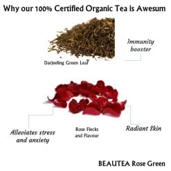 Radhikas Fine Teas And Whatnots Radhikas Fine Teas Beautea Green Rose (100 G) Snacks & Beverages