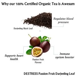 Radhikas Fine Teas And Whatnots Radhikas Fine Teas Destress Passion Fruit Darjeeling Leaf (100 G) Makes 50 Cups