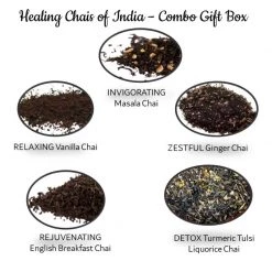 Radhikas Fine Teas And Whatnots Radhikas Fine Teas Healing Chai'S Of India, 5 Flavour Pack (250 G)