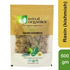 MITTAL ORGANICS PRIVATE LIMITED Mittal Organics Raisin (Kishmish) - 500 G