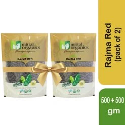 MITTAL ORGANICS PRIVATE LIMITED Mittal Organics Rajma Red (Pack Of 2) - 500 G