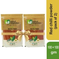 MITTAL ORGANICS PRIVATE LIMITED Mittal Organics Red Chilli Powder (Pack Of 2) - 100 G Grocery