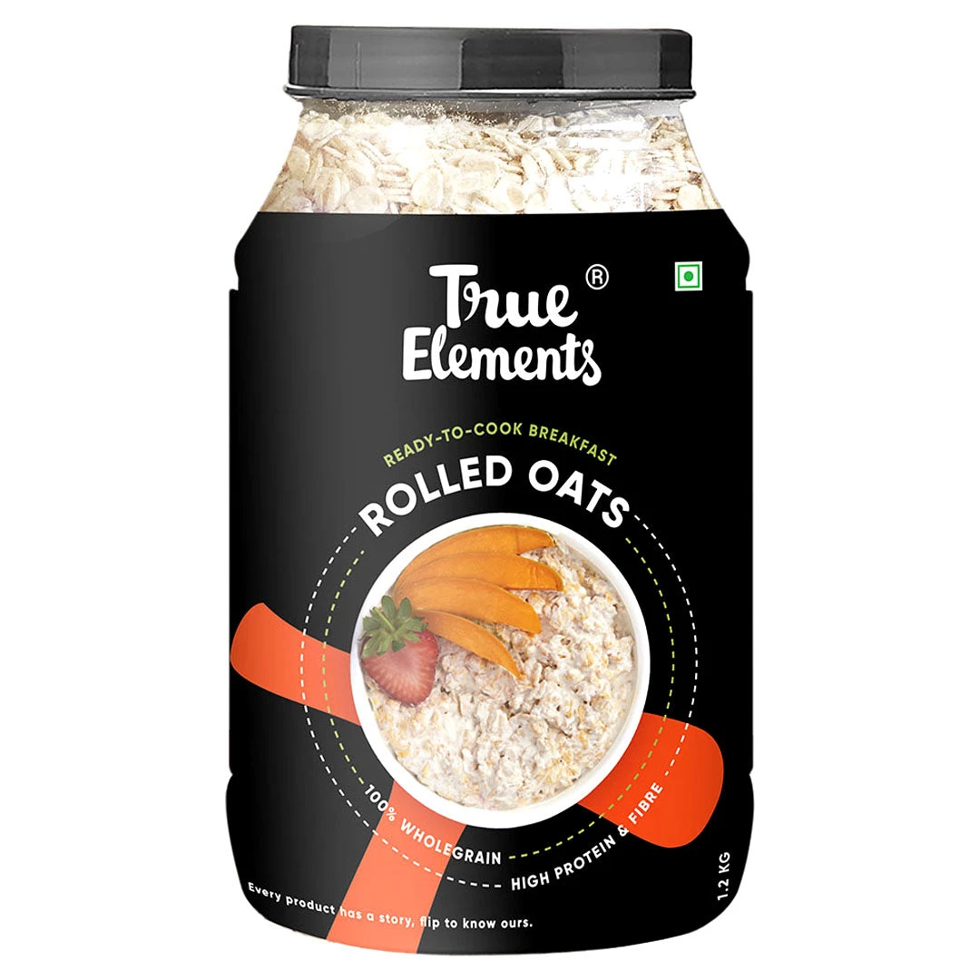 Snacks & Beverages True Elements Rolled Oats (1.2 Kg) 3 Snacks & Beverages True Elements Rolled Oats (1.2 Kg)