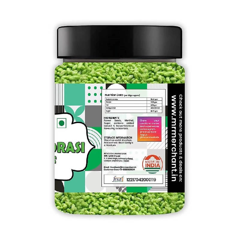 Mr Merchant Snacks & Beverages Mr. Merchant Green Madrasi Saunf, (300g Jar Pack) 8 Mr Merchant Snacks & Beverages Mr. Merchant Green Madrasi Saunf, (300g Jar Pack)