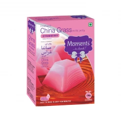 MOMENTS INDUSTRIES Moments Instant China Grass Milk Jelly - Strawberry 100 Gm Grocery