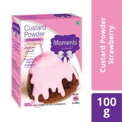 MOMENTS INDUSTRIES Moments Custard Powder - Strawberry 100 Gm Grocery