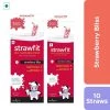 Snacks & Beverages Strawfit Strawberry, Milk Flavoring Straw - 10 Straws (2 Packs) (110 G)