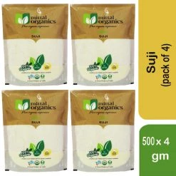 MITTAL ORGANICS PRIVATE LIMITED Mittal Organics Suji (Pack Of 4) - 500 G
