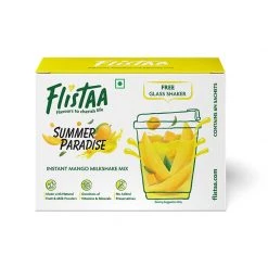 Snacks & Beverages Flistaa Summer Paradise Mango Instant Milkshake Mix (6 Sachets & FREE Shaker -Buy 2 Get 1 Free)