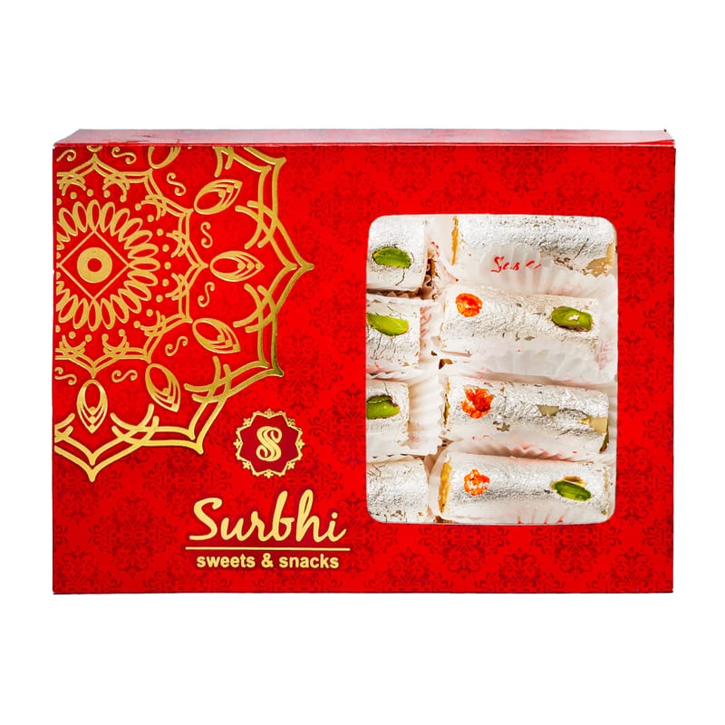 Surbhi Sweets Surbhi Kaju Pista Roll (400 G) 5 Surbhi Sweets Surbhi Kaju Pista Roll (400 G)