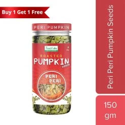 The Food Folks Roasted Peri Peri Flavoured Pumpkin Seeds (150 G) ( Buy 1 Get 1 Free ) Seeds & Nuts