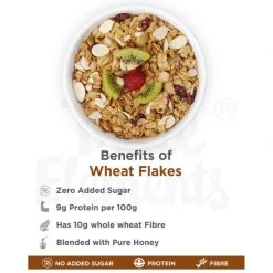 True Elements Wheat Flakes With Honey And Almonds (750 G)