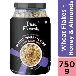 True Elements Wheat Flakes With Honey And Almonds (750 G)