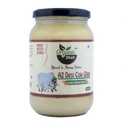 Organic Diet A2 Desi Cow Bilona Ghee, 500 Ml Grocery