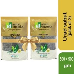 MITTAL ORGANICS PRIVATE LIMITED Mittal Organics Urad Sabut (Pack Of 2) - 500 G Grocery