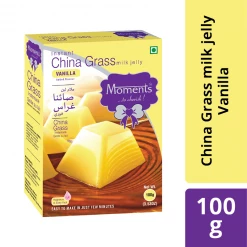 MOMENTS INDUSTRIES Grocery Moments Instant China Grass Milk Jelly - Vanilla 100 Gm