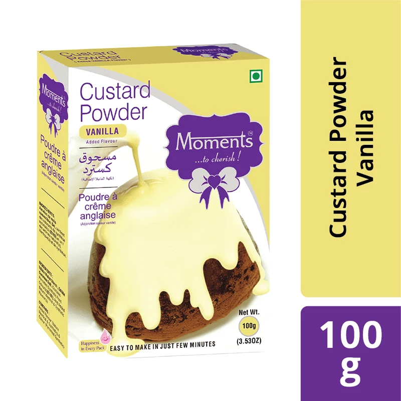 MOMENTS INDUSTRIES Moments Custard Powder - Vanilla 100 Gm 3 MOMENTS INDUSTRIES Moments Custard Powder - Vanilla 100 Gm