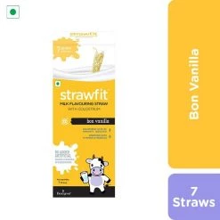 Snacks & Beverages Strawfit Vanilla, Milk Flavoring Straw - 7 Straws (70 G)