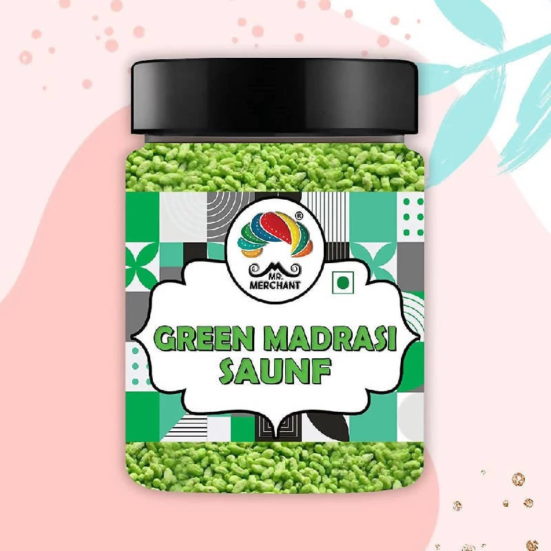 Mr Merchant Snacks & Beverages Mr. Merchant Green Madrasi Saunf, (300g Jar Pack) 7 Mr Merchant Snacks & Beverages Mr. Merchant Green Madrasi Saunf, (300g Jar Pack)