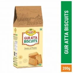 Dhampur Green Gur Atta Cookies 400g (Pack Of 2x200 G)