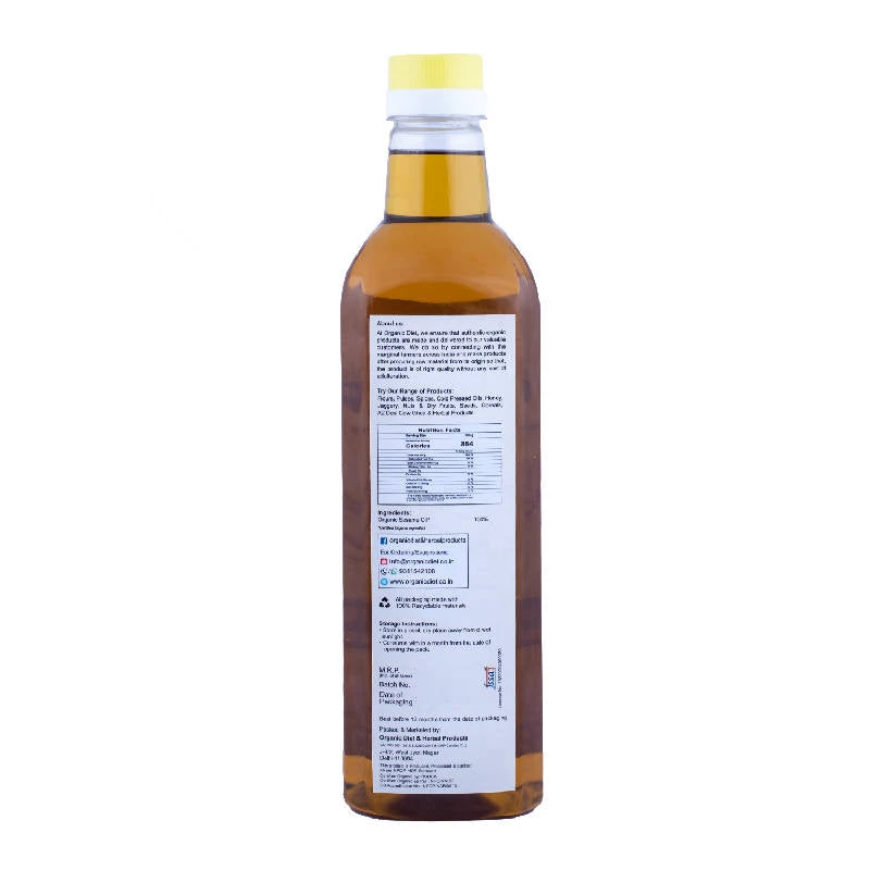 Organic Diet Organic Wooden Pressed White Sesame(Til) Oil, 1 Ltr Grocery 5 Organic Diet Organic Wooden Pressed White Sesame(Til) Oil, 1 Ltr Grocery