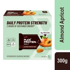 Max Protien Max Protein Daily Almond Apricot Bar [Pack Of 6] - (300 G) Snacks & Beverages