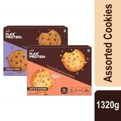 Max Protien Max Protein 7 Grain Breakfast Cookies (Choco Chips, Oats & Raisins) (1320 G)