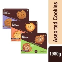 Max Protien Max Protein 7 Grain Breakfast Cookies (Choco Chips, Nuts & Seeds, Oats & Raisins) (1980 G)