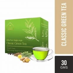Hindraj Tea Hindraj Herbal Classic Green Tea Bags - (1 Box Of 15 Sachets)