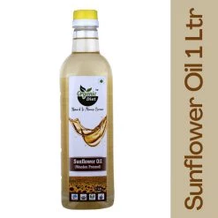 Organic Diet Organic Wooden Pressed Sunflower Oil, 1 Ltr Grocery
